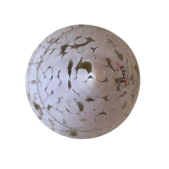 Hand Blown Art Glass CHRISTMAS TREE 9.5in Pastel Pink & White Marbled New - Picture 7 of 15